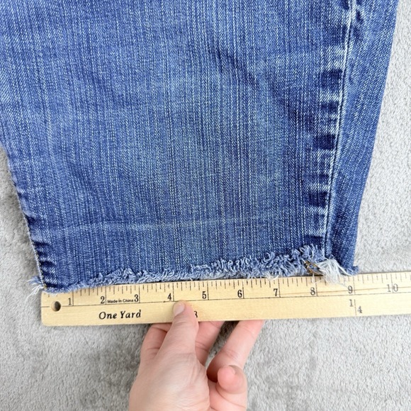 Lucky Brand Jeans Shorts 12/31 Blue Denim Sundown Skinny Bermuda 90s Y2K USA - Picture 5 of 16